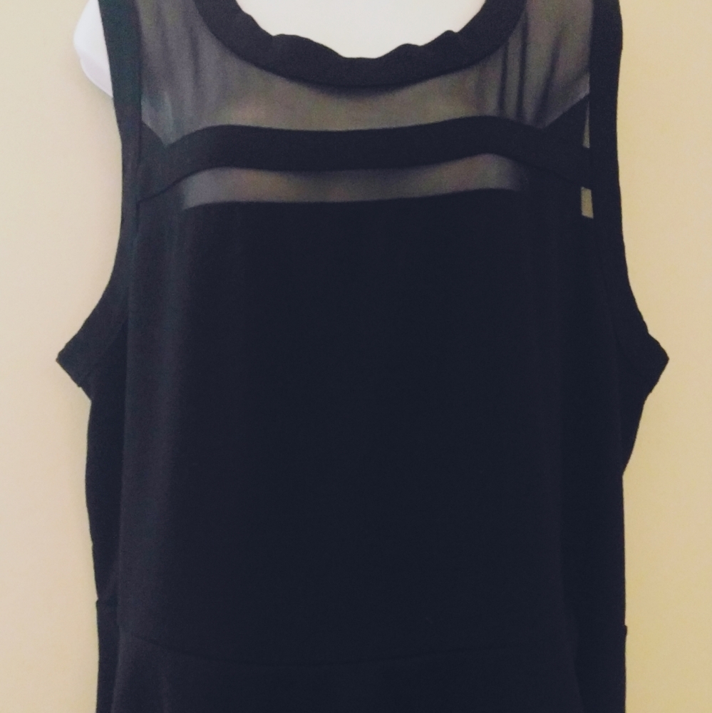 Merona Plus Size Black Poplin Shirt, 3X